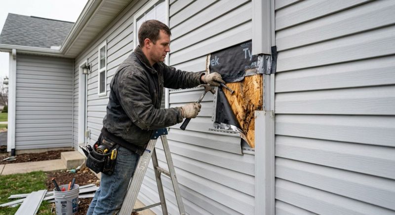 Our team working on Siding Service projects in Hopkinsville, KY