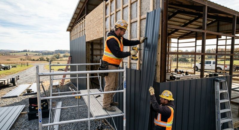 Pole Barn Siding Installation in Hopkinsville, KY